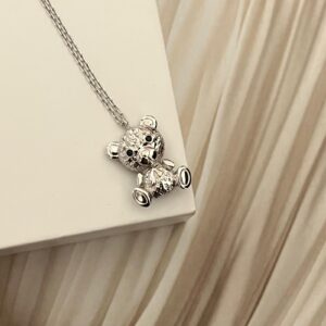 Ayı Figürlü Gümüş Kolye