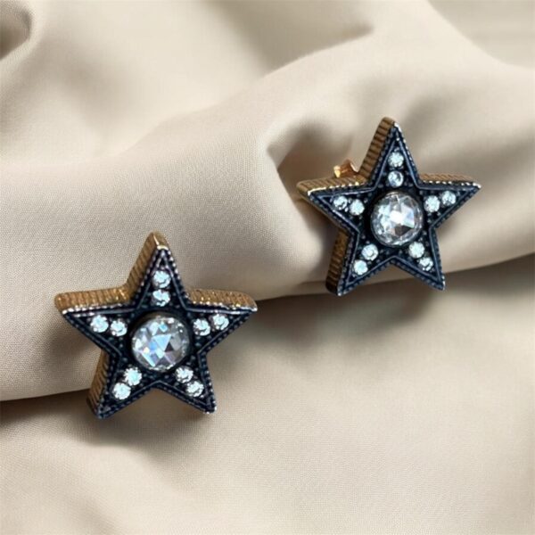 elmas montürlü yıldız figürlü küpe reyhan coşkun