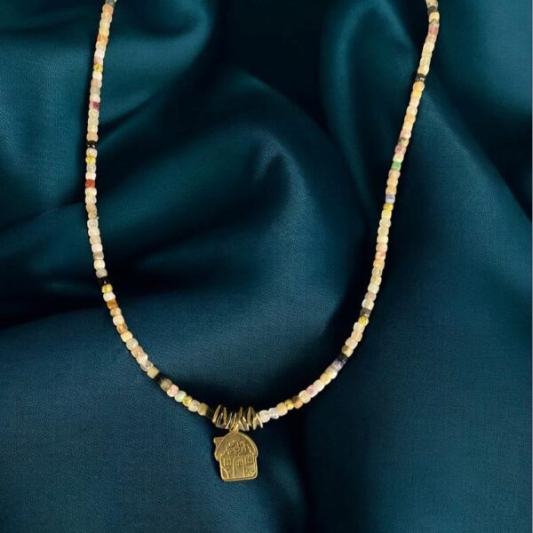 ev figürlü turmalin Doğaltaşlı Gümüş kolye reyhan coşkun