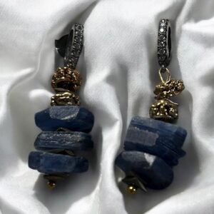 Lapis Lazuli Doğaltaşlı Gümüş Küpe