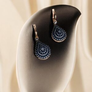 Elmas Montür Büyük Model Gümüş Küpe