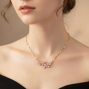 Kiraz Çiçeği Gümüş Kolye