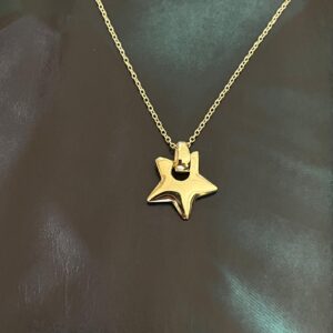 Romantik Yıldız Gold Gümüş Kolye