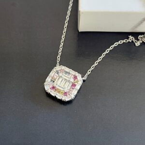 Baget Rainbow Gümüş Kolye