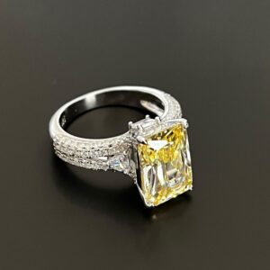 Sitrin Ice Cut VIP Gümüş Yüzük( Ölçü 12)