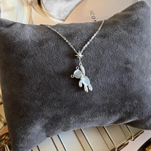 Teddy Bear Ayıcık Figürlü Gümüş Kolye