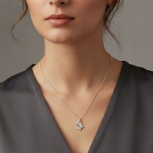 Tasarım Kelebek Gümüş Kolye