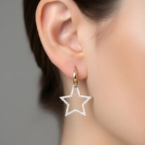 Yıldız Figürlü Gümüş Küpe