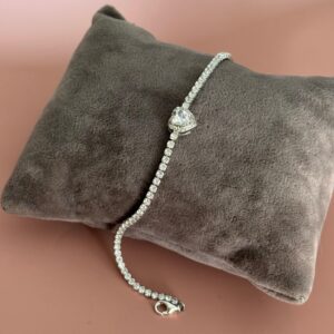 İthal Kalp Suyolu Gümüş Bileklik