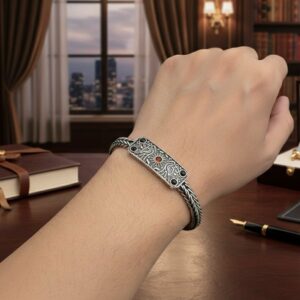 Mardin Güneşi Erkek Gümüş Bileklik