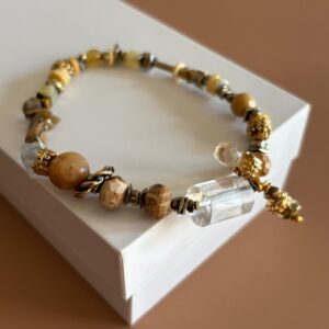 Akik-Jasper-Kuvars Tasarım Bileklik